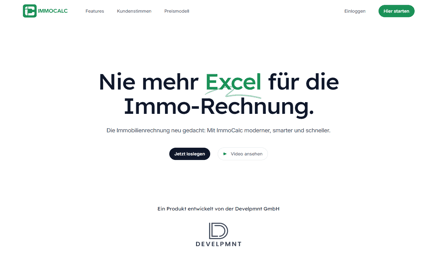 Unser neues Produkt ist da! ImmoCalc.app